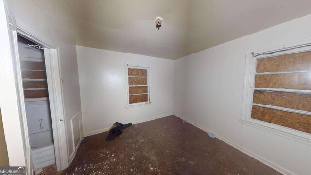 view of spare room
