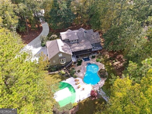 birds eye view of property