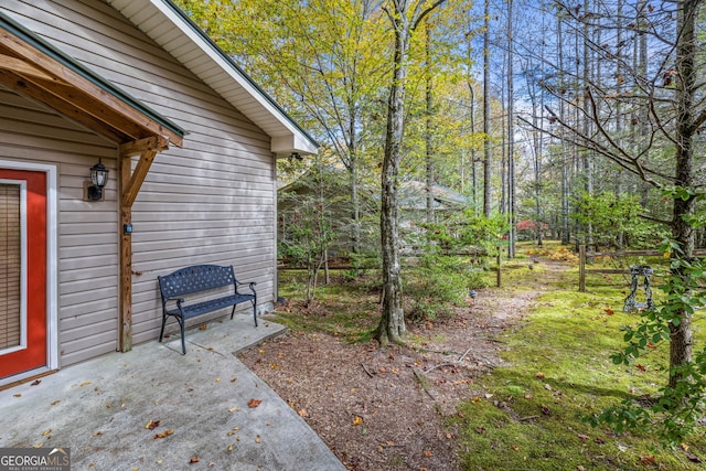 view of yard with a patio