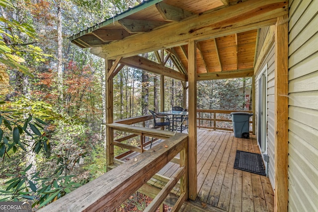 view of wooden terrace