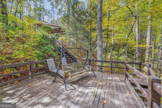 view of wooden terrace