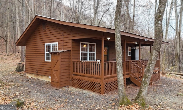 view of front of home with a porch