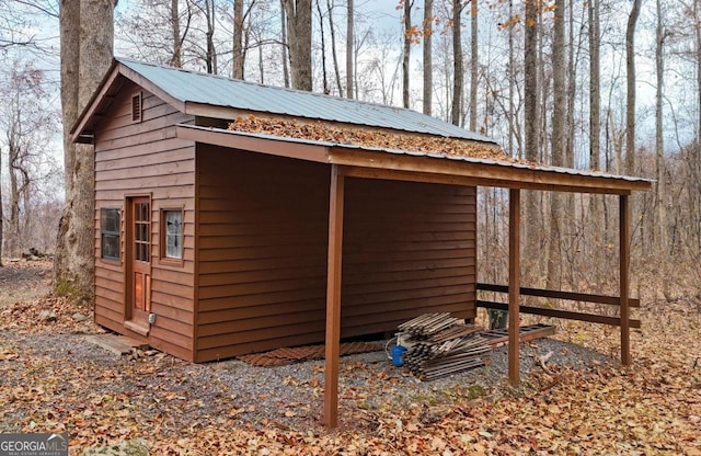 view of shed / structure