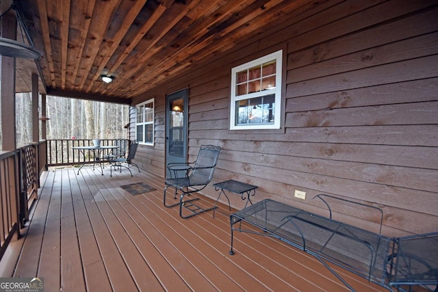 view of wooden terrace