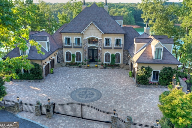 french country home featuring french doors