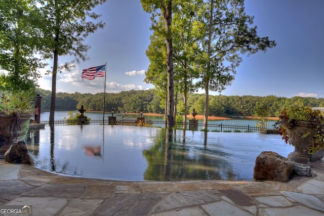 view of water feature