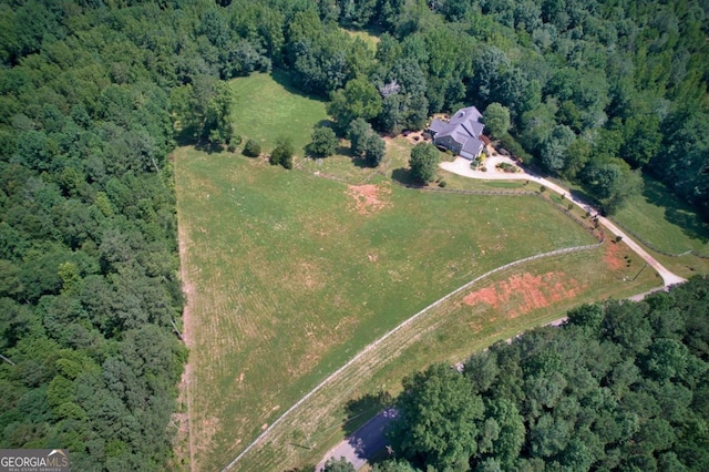 bird's eye view with a rural view