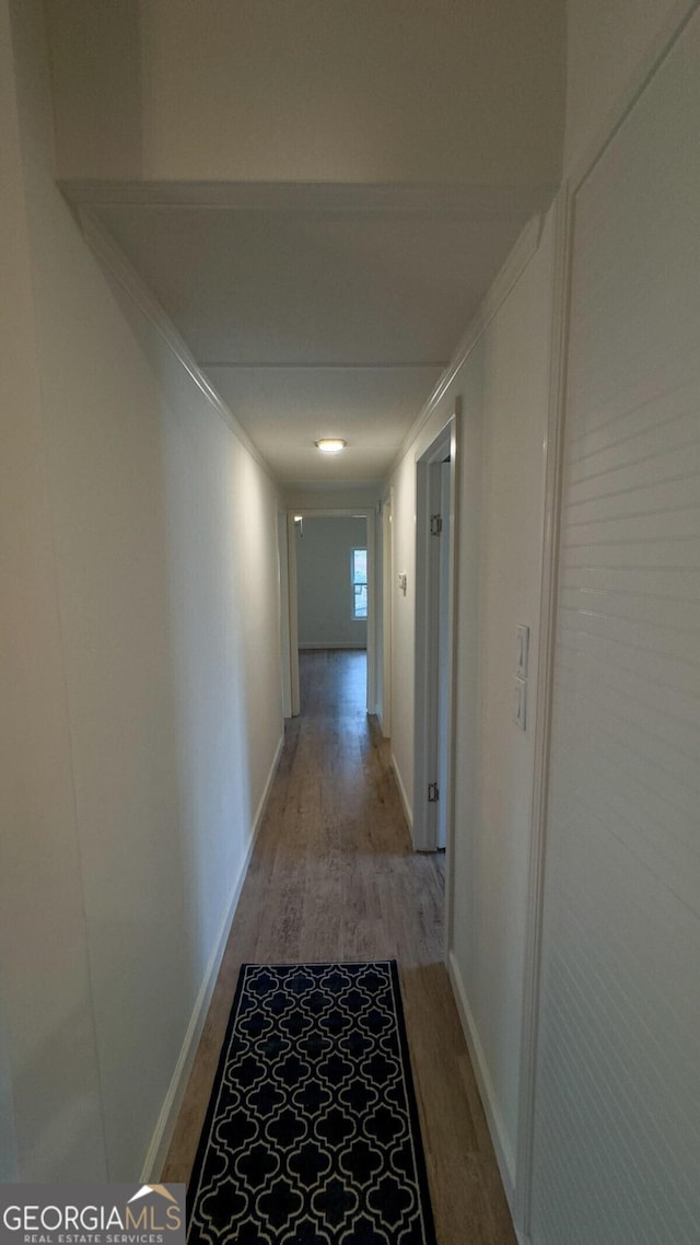 hall featuring light hardwood / wood-style floors