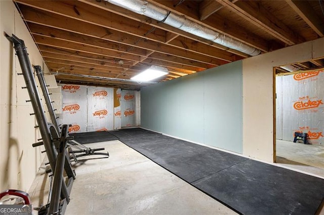 view of basement