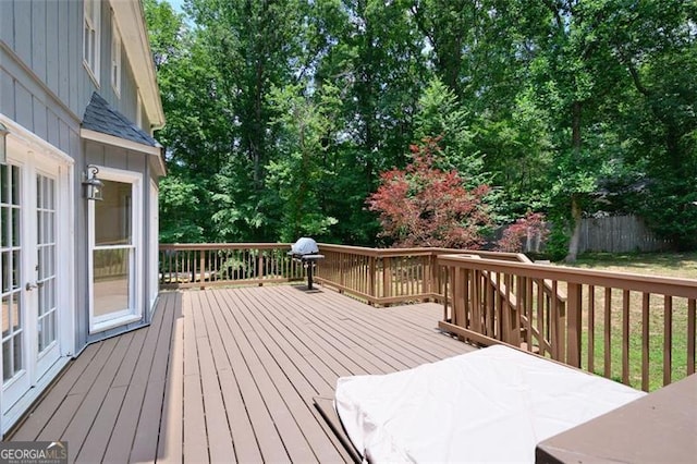 view of wooden deck