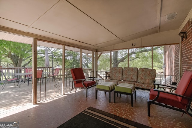 view of sunroom