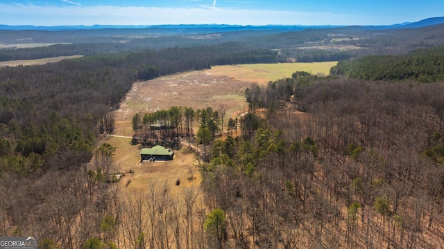 aerial view featuring a mountain view