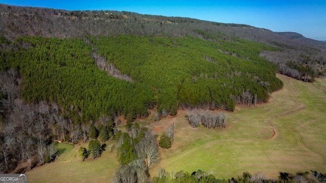 aerial view featuring a mountain view