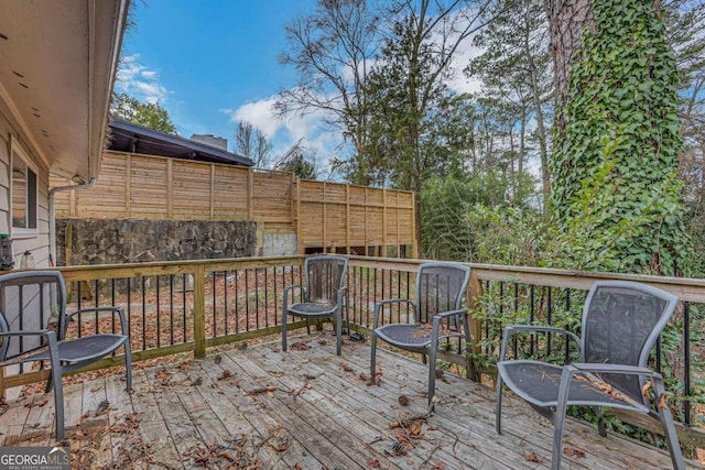 view of wooden deck