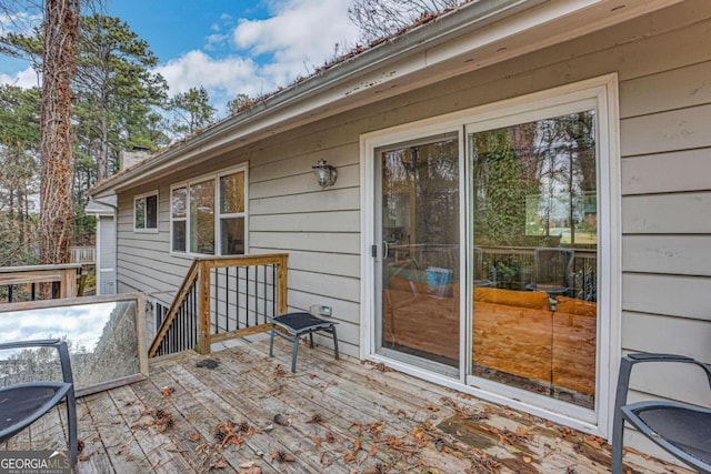 view of wooden deck