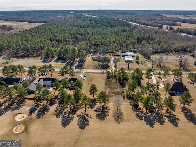 drone / aerial view featuring a rural view