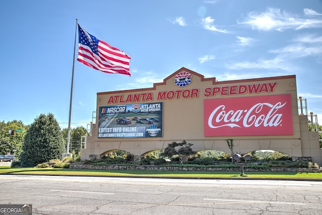 view of community sign