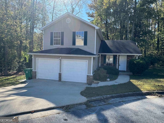 view of front of house featuring a garage