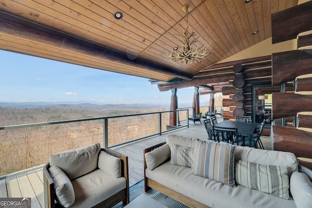 balcony with an outdoor hangout area