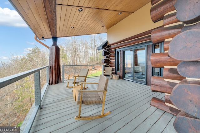 view of wooden deck