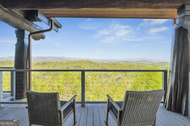 view of wooden terrace