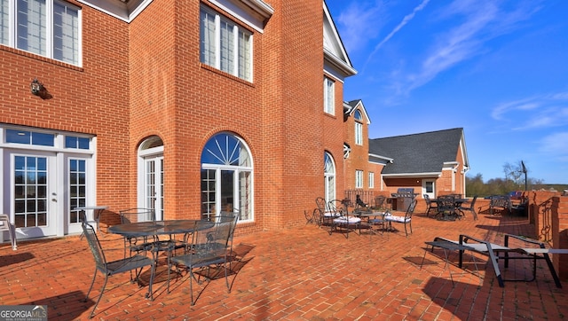 view of patio with french doors