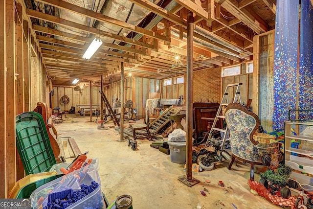 miscellaneous room with concrete flooring