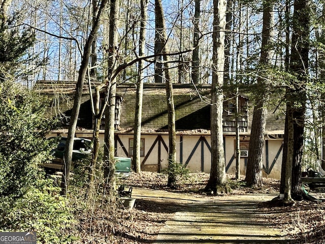 view of home's exterior with a garage