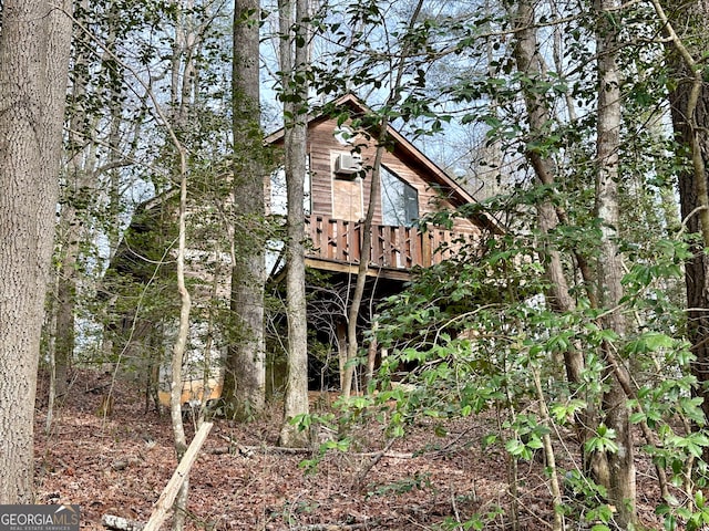 exterior space with a wooden deck