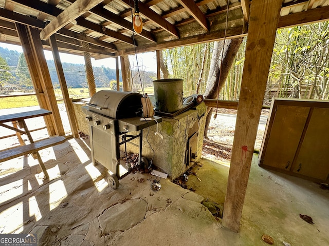 view of patio / terrace with ceiling fan