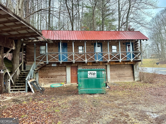 exterior space with covered porch