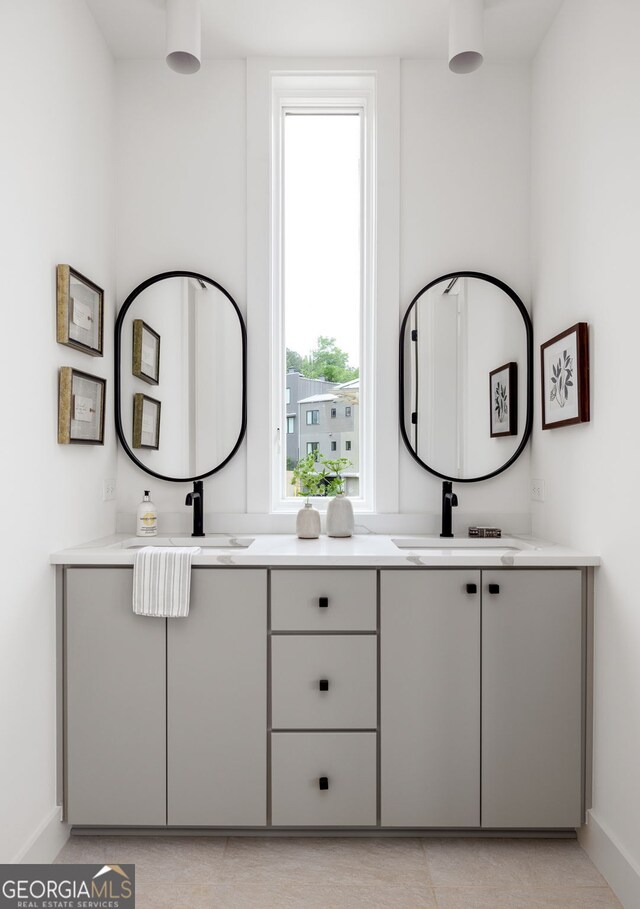 bathroom featuring vanity