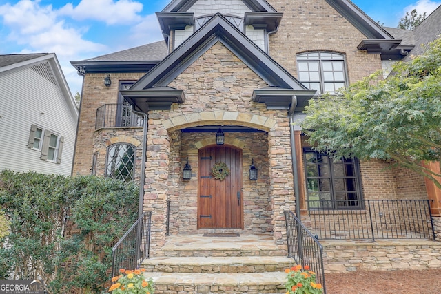 view of doorway to property