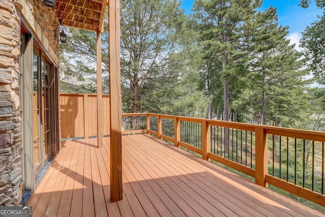 view of wooden deck