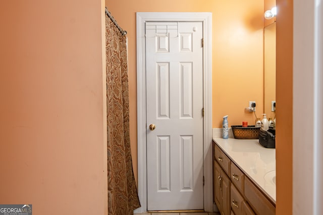 bathroom with vanity