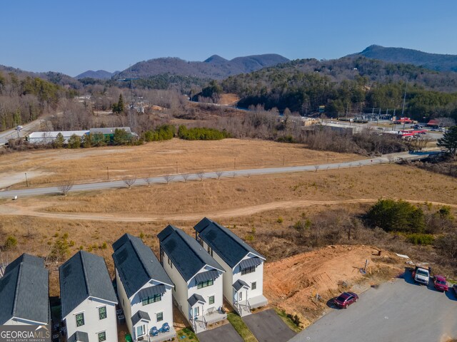 aerial view featuring a mountain view