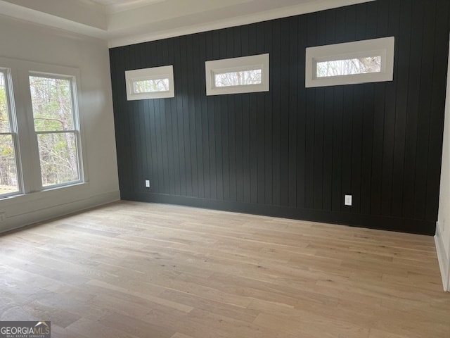 empty room featuring light hardwood / wood-style flooring