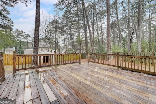 view of wooden deck