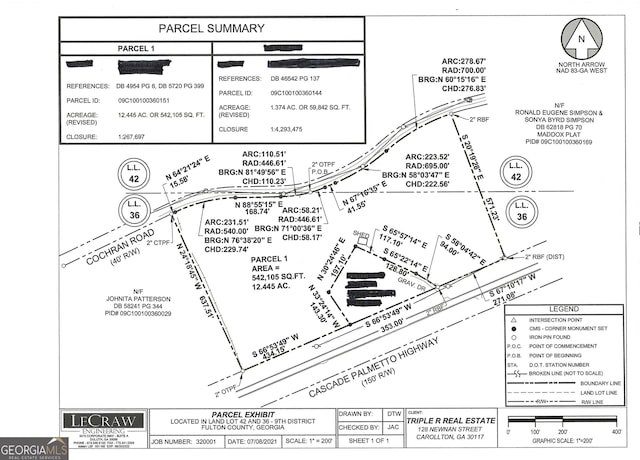 000 Cascade Palmetto Hwy Unit Parcel 1, South Fulton GA, 30331 land for sale