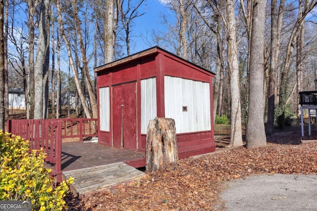 view of outdoor structure