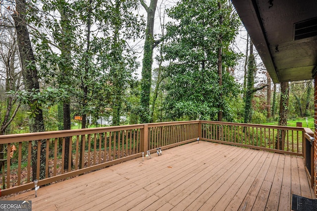 view of wooden deck