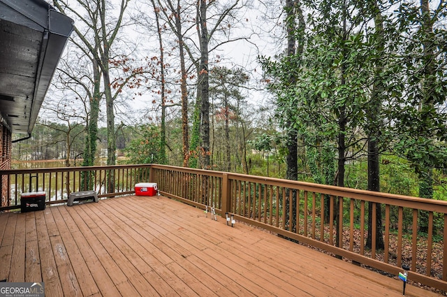 view of wooden deck