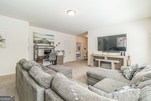 view of carpeted living room