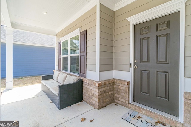 property entrance with a porch