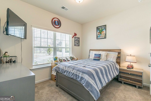 view of carpeted bedroom