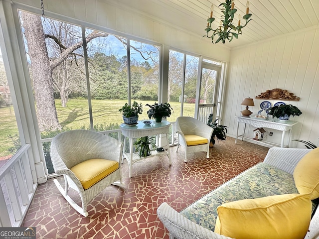 view of sunroom