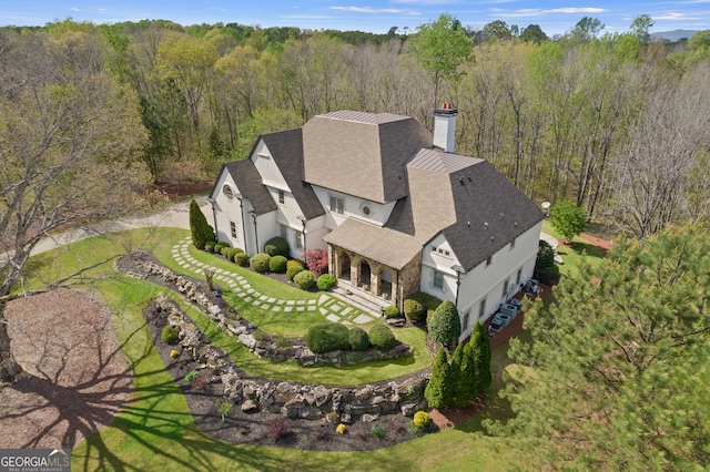 113 Hawks Ct, Ball Ground, GA 30107 - view of subject property with a forest