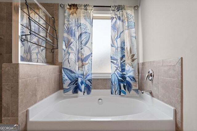 bathroom with a bathing tub