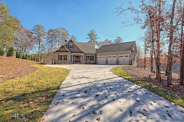 view of front of home featuring a garage