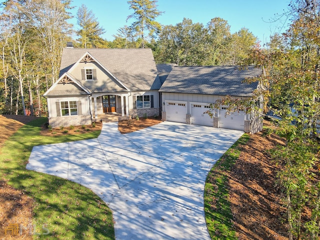 craftsman-style house featuring a garage